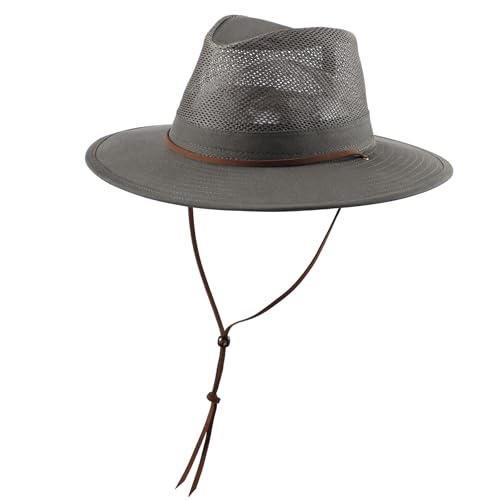 Home Prefer Cotton Summer Fedora Hat Wide Brim Sun Hats for Men Women UPF 50+ Sun Protection Cap for Outdoor Activities