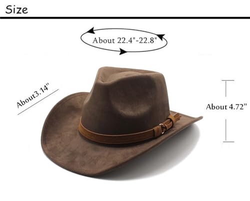 CCAKXCJJ Unisex Western Suede Cowboy Cowgirl Hat: Classic Wide Brim Fedora for Men & Women
CCAKXCJJ Western Suede Unisex