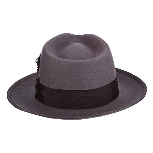 Scala Classico Men's Wool Felt Snap Brim Fedora for Casual Wear
| Scala Classico Men's Wool Felt Snap Brim Fedora with