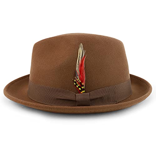 Armycrew Classic 100% Wool Felt Fedora Hat for Men with Feather
| Armycrew Classic 100% Wool Felt Fedora Suitable for u