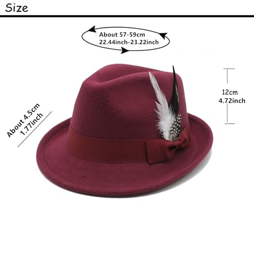 LIDHAY Classic Fedora Hats for Men & Women
| LIDHAY Vintage Style Short Brim Felt Hat
| LIDHAY Panama Fedora Hats with