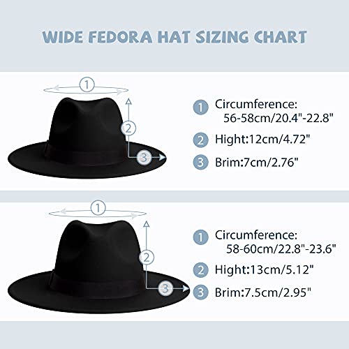 SAJUZEN Wide Brim Fedora Hats for Women Men
| SAJUZEN Adjustable Fedora Hats for All
| SAJUZEN Stylish Fedora Hats for