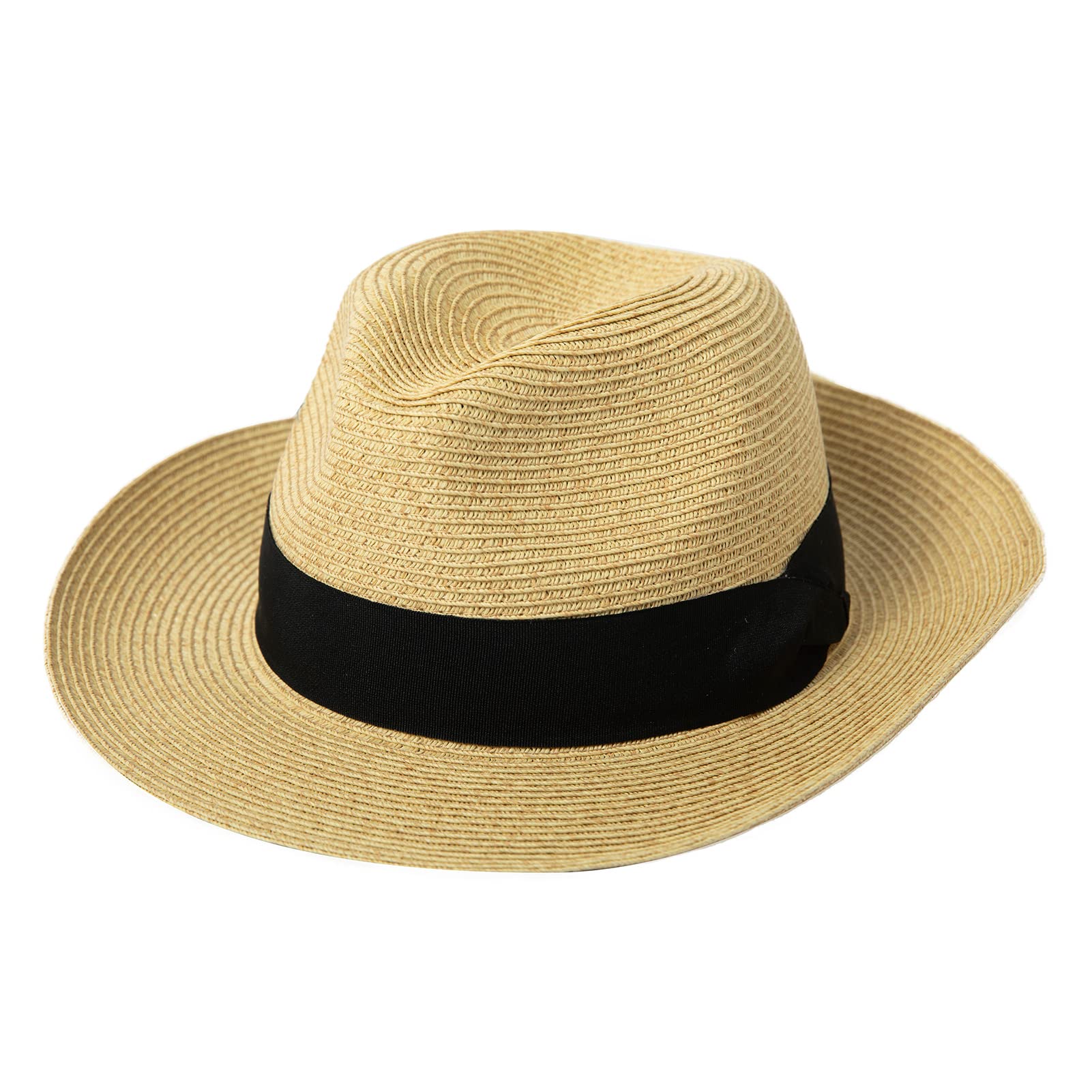 Comhats Oversized XL XXL Straw Fedora Hats for Men with Big Head Sun UV Protection for Summer Beach