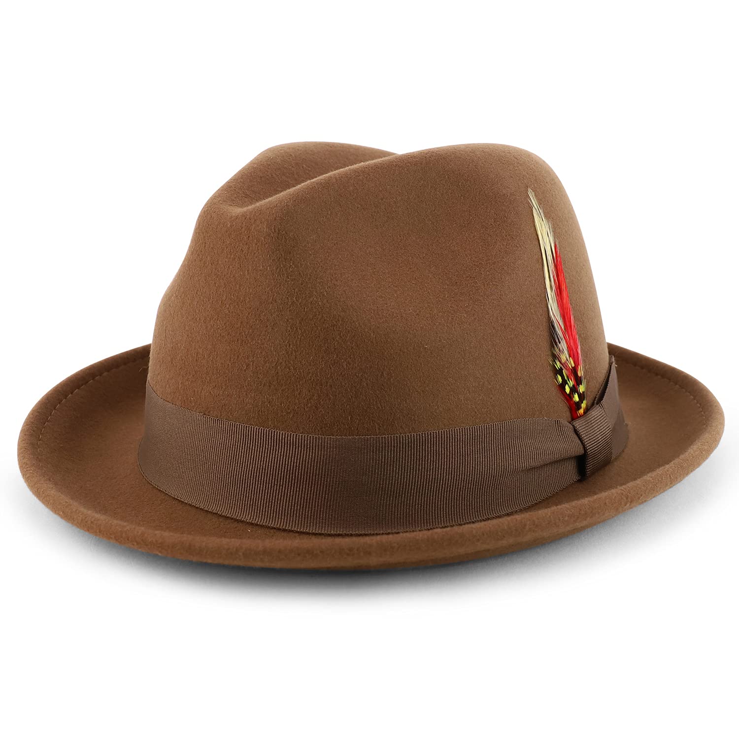 Armycrew Classic 100% Wool Felt Fedora Hat for Men with Feather
| Armycrew Classic 100% Wool Felt Fedora Suitable for u