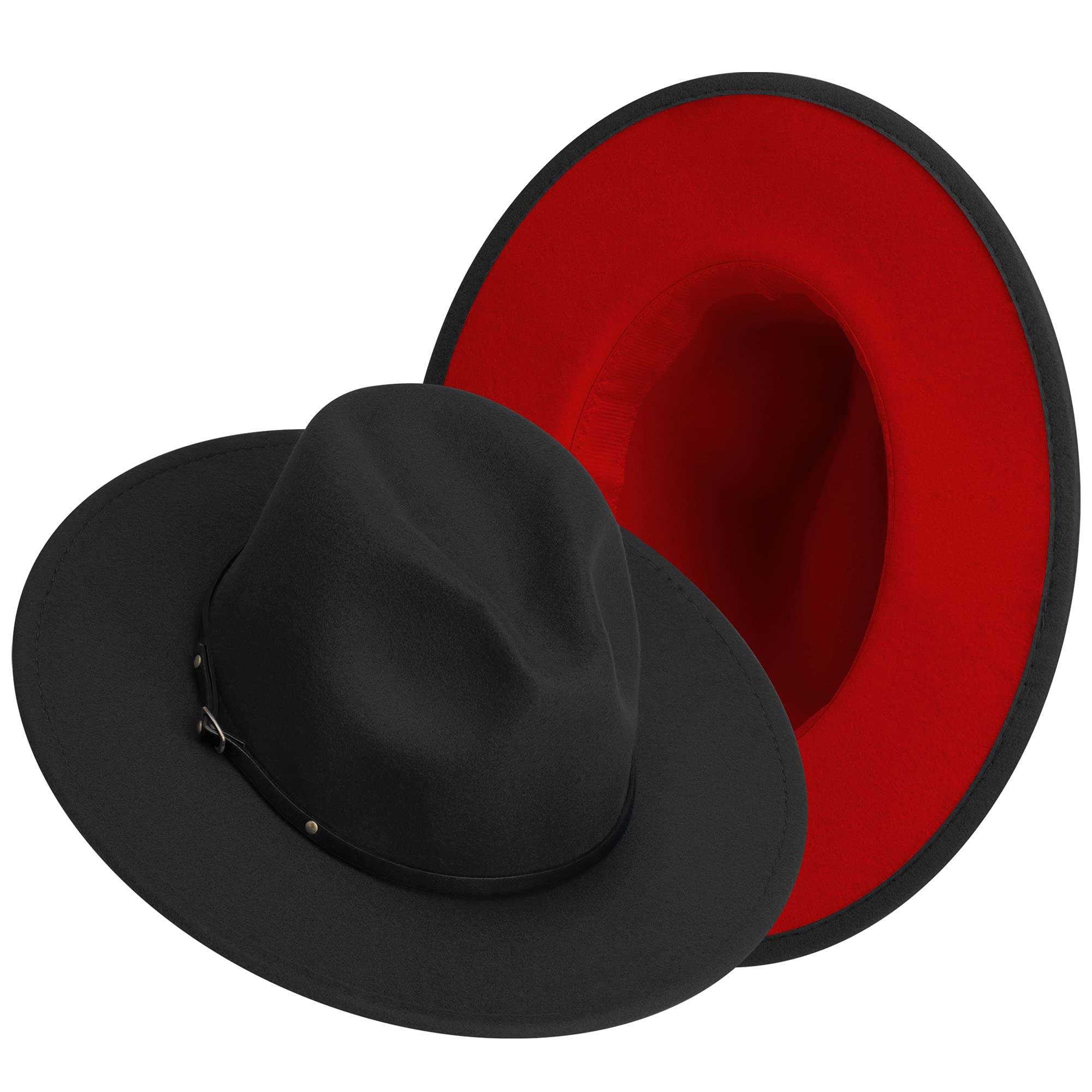 SAJUZEN Wide Brim Fedora Hats for Women and Men
| SAJUZEN Felt Fedora Hats with Belt Buckle for Men and Women
| SAJUZEN